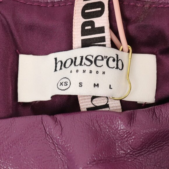 NWT House of CB Sahara Vegan Leather Maxi Dress in Plum Size XS - Picture 5 of 7